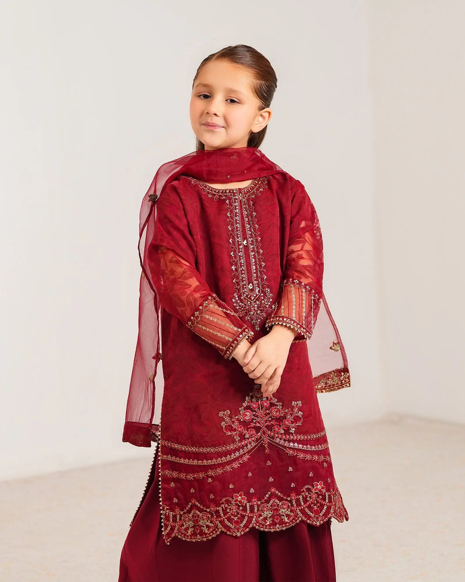 Kids 2-Piece Embroidery Suit