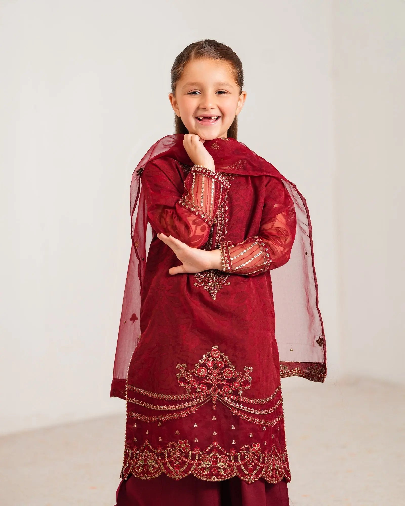 Kids 2-Piece Embroidery Suit
