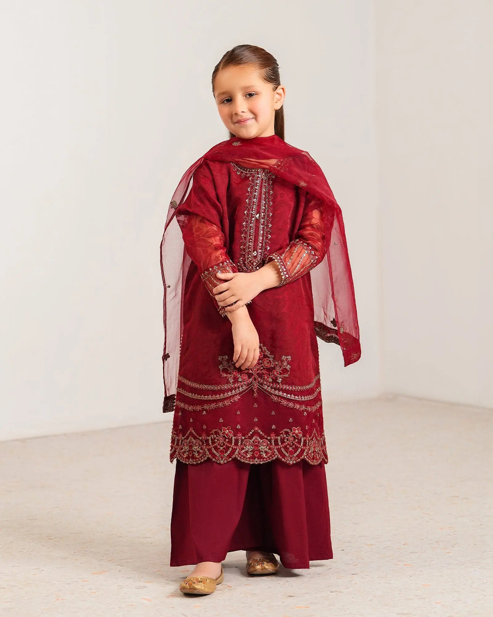 Kids 2-Piece Embroidery Suit