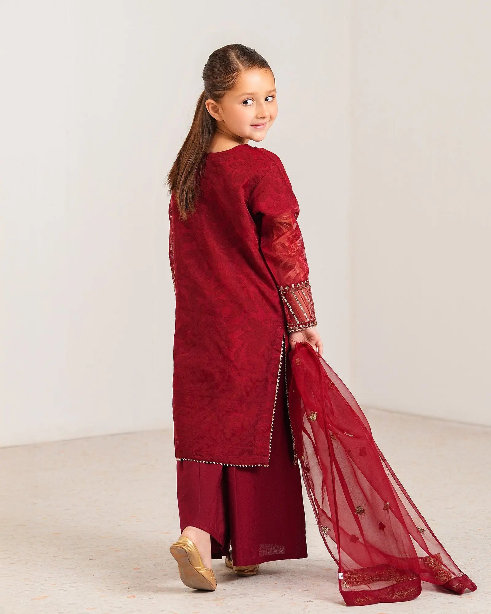 Kids 2-Piece Embroidery Suit