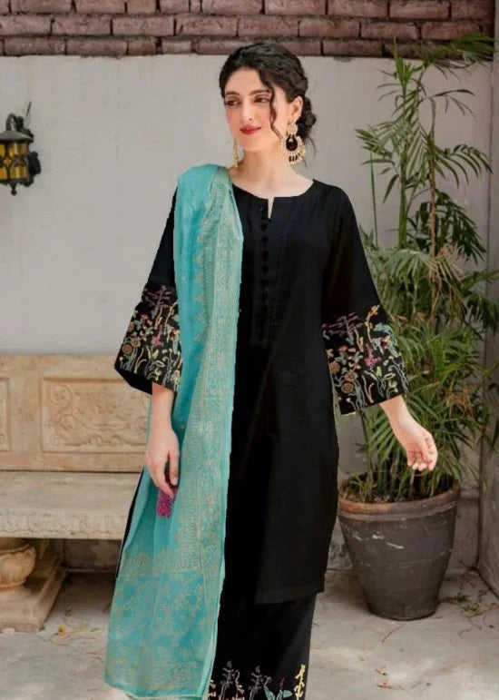 3 PC DHANAK EMBROIDERED