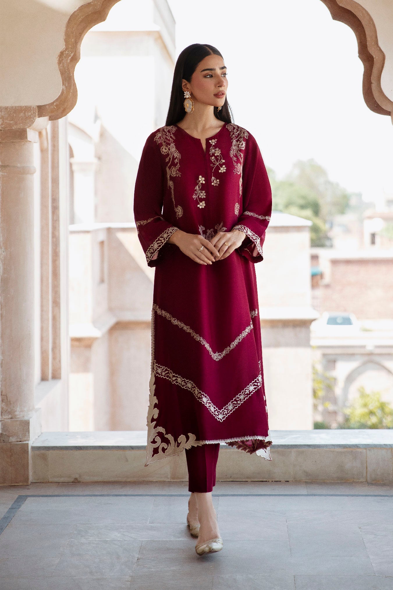 2 PC DHANAK EMBROIDERED