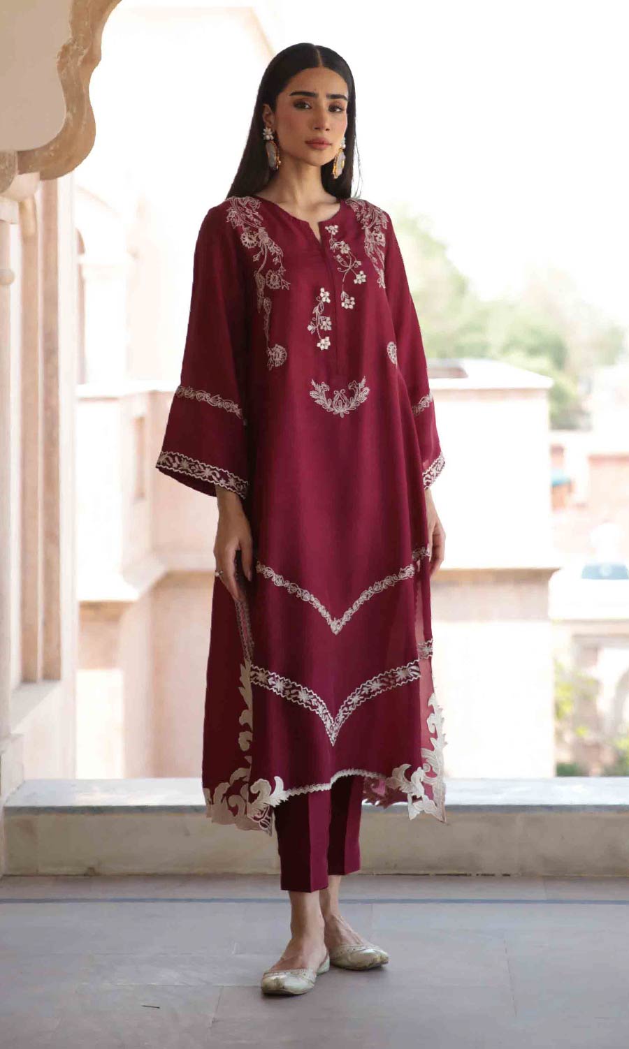 2 PC DHANAK EMBROIDERED