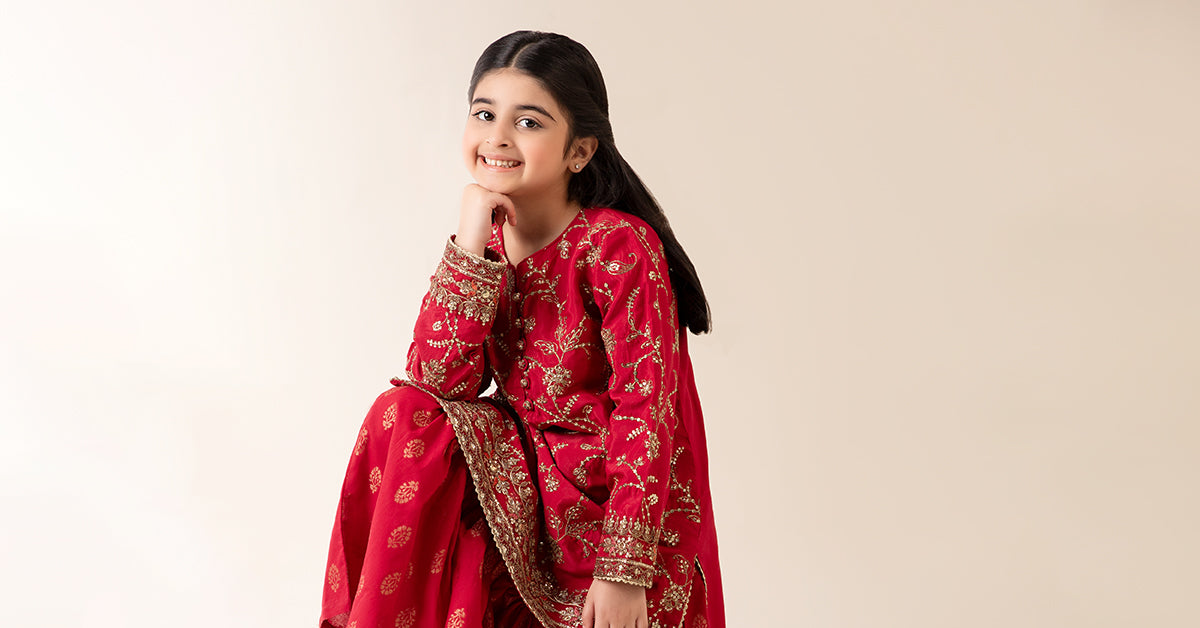 Kids 2-Piece Embroidery Suit
