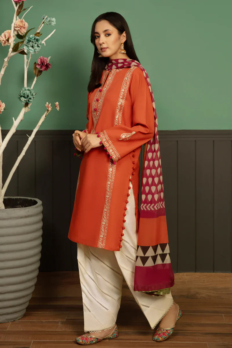 3 PC DHANAK EMBROIDERED