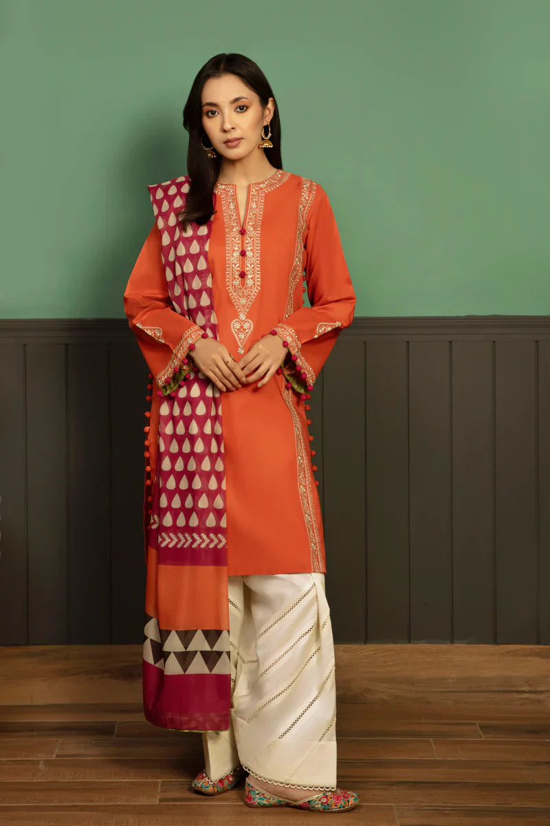 3 PC DHANAK EMBROIDERED