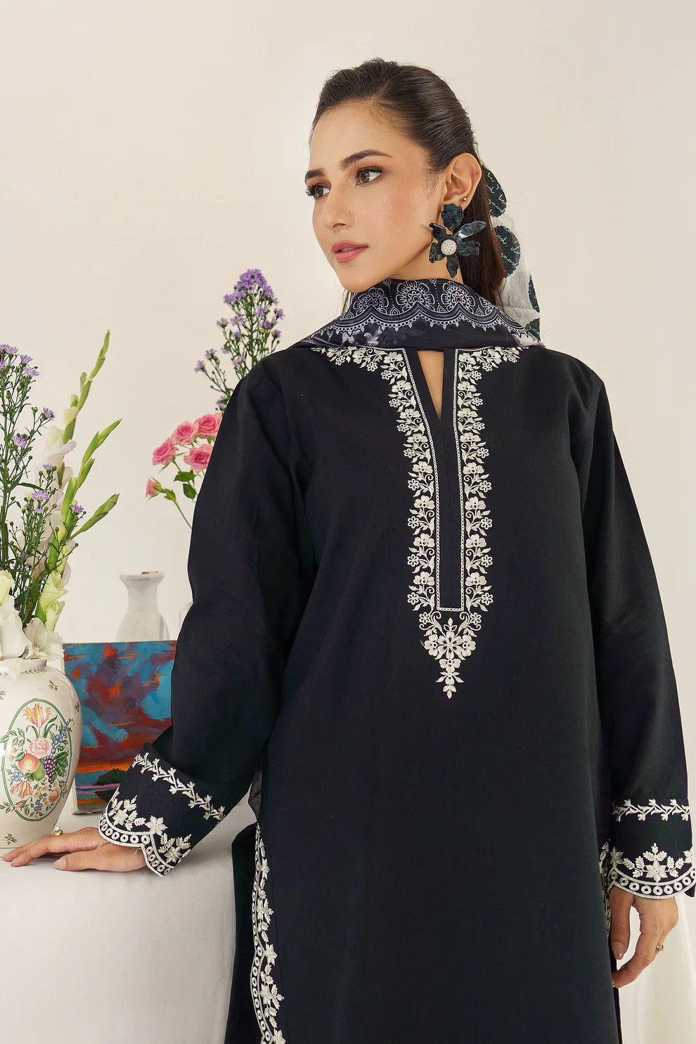 3PC DHANAK EMBROIDERED