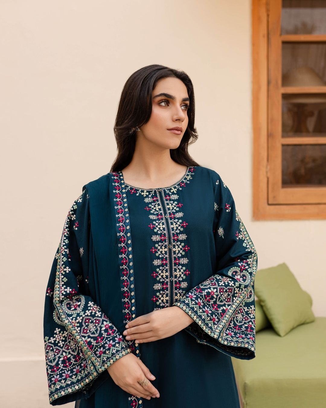 2 PC DHANAK EMBROIDERED