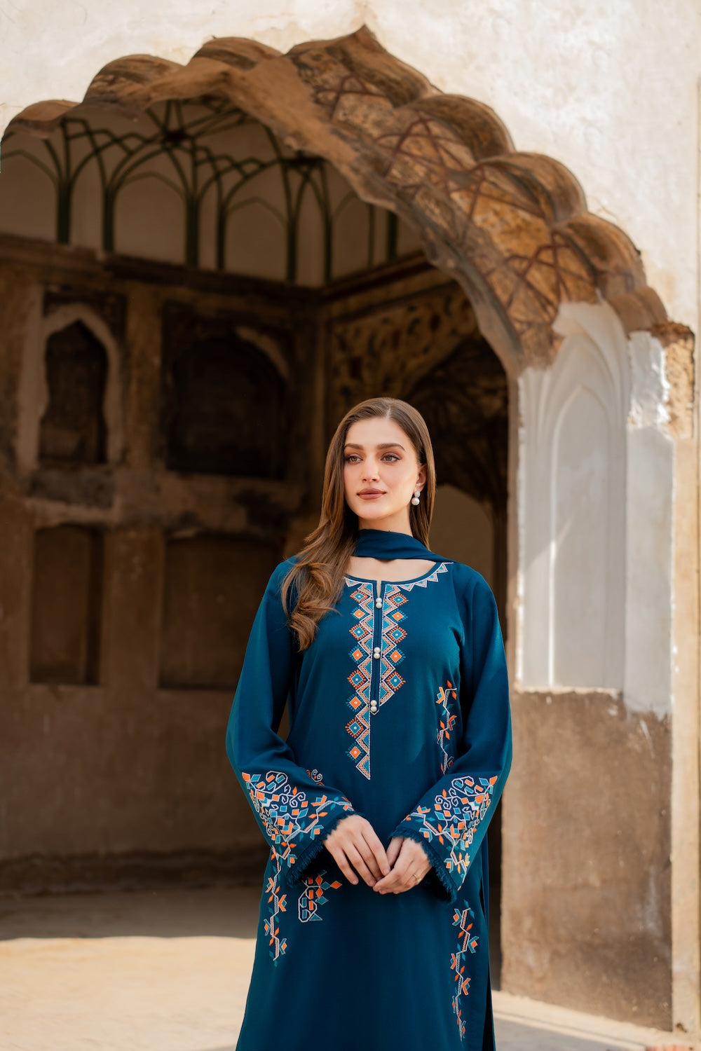 3 PC DHANAK EMBROIDERED