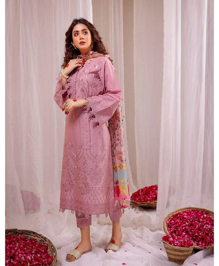 3 PC DHANAK EMBROIDERED