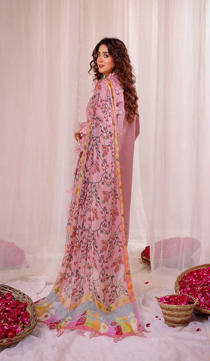 3 PC DHANAK EMBROIDERED