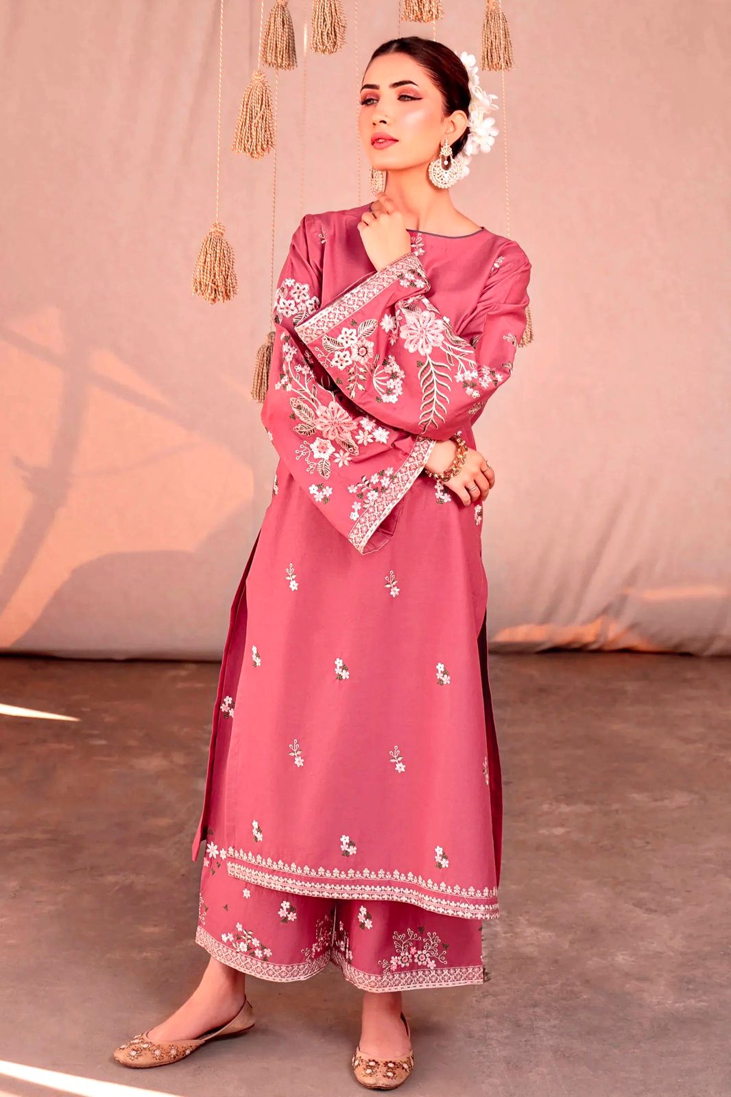 2 PC DHANAK EMBROIDERED