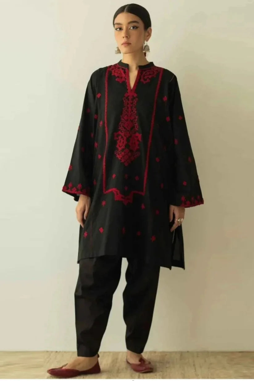 2 PC DHANAK LAWN EMBROIDERED