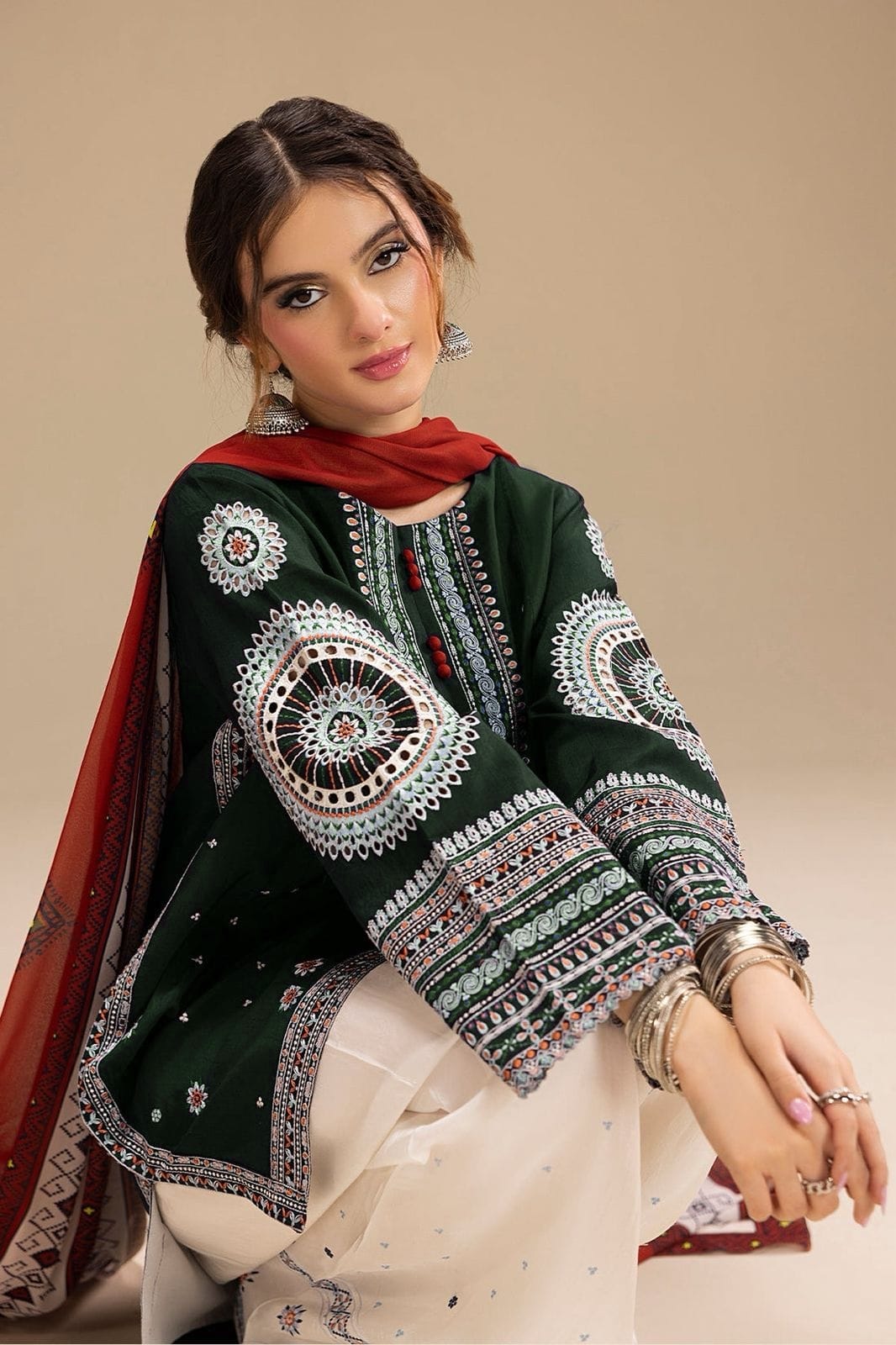 3 PC DHANAK EMBROIDERED