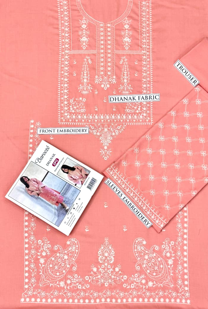 2 PC DHANAK EMBROIDERED