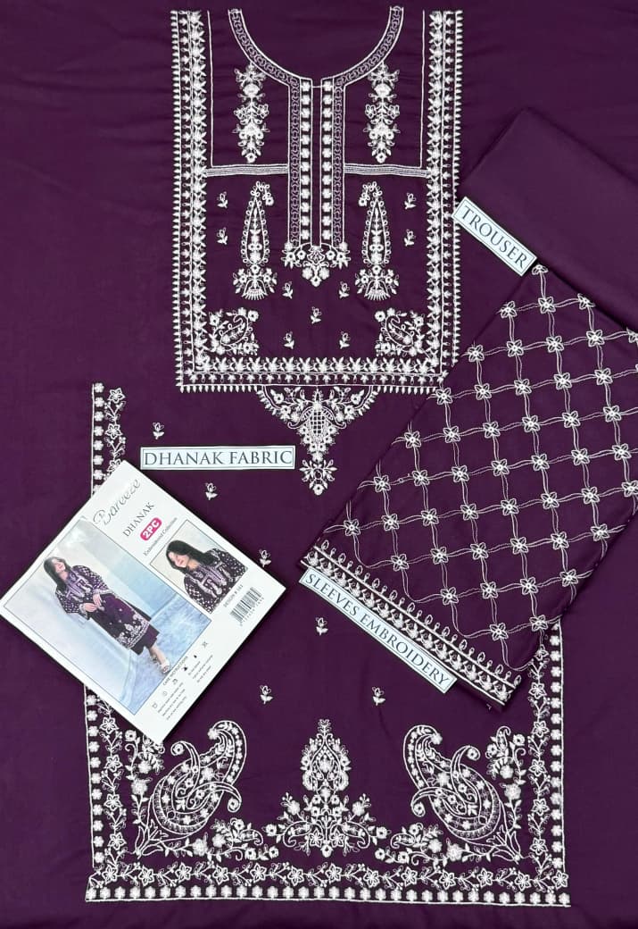 2 PC DHANAK EMBROIDERED