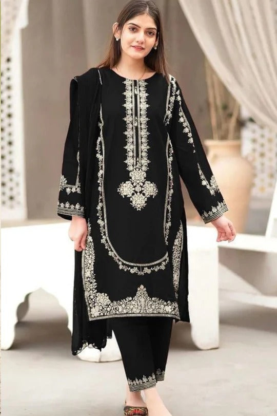 2 PC DHANAK EMBROIDERED