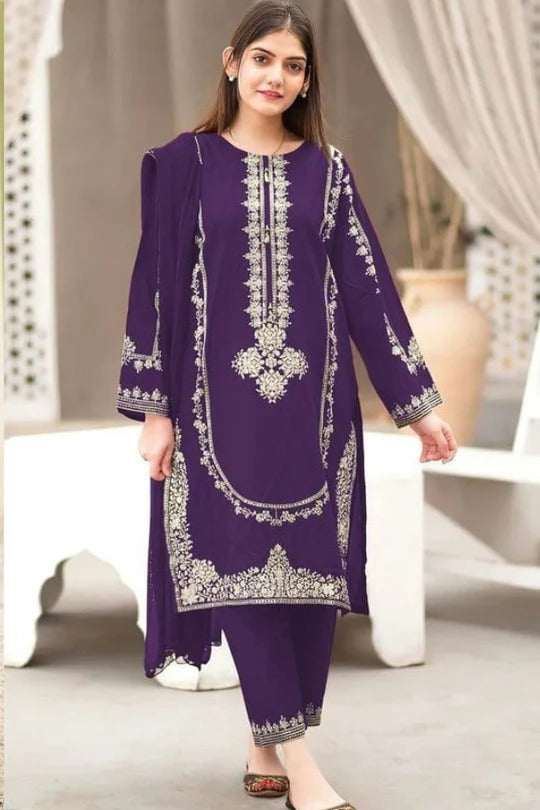 2 PC DHANAK EMBROIDERED