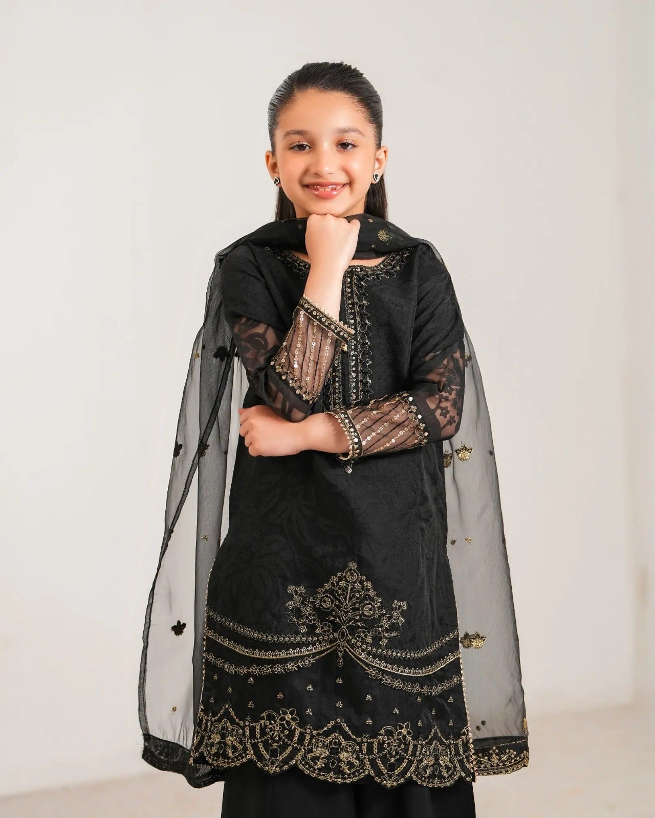 Kids 2-Piece Embroidery Suit