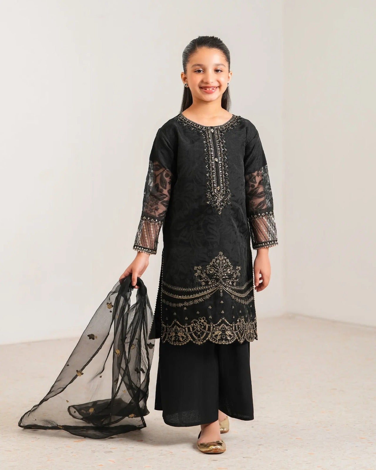 Kids 2-Piece Embroidery Suit