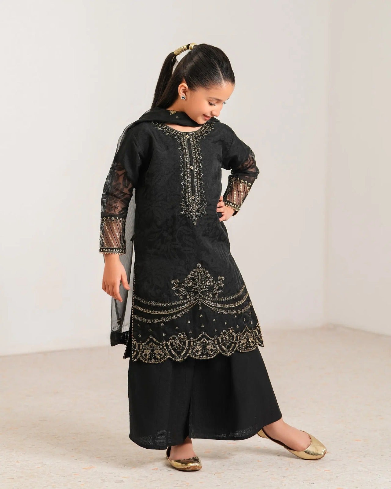 Kids 2-Piece Embroidery Suit