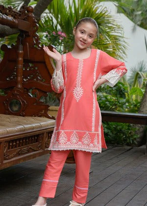 Kids 2-Piece Embroidery Suit