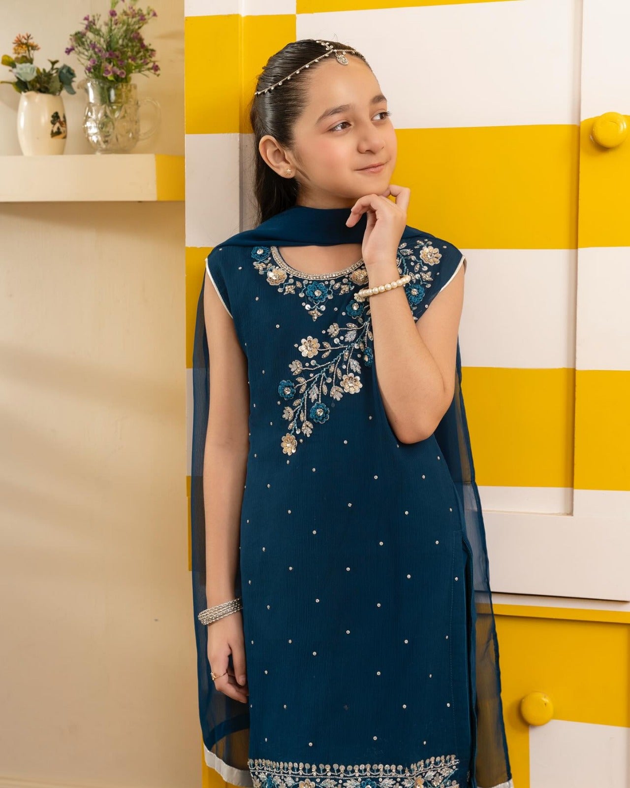 Kids 2-Piece Embroidery Suit