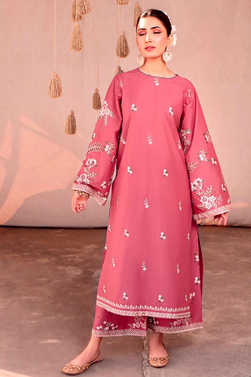 2 PC DHANAK EMBROIDERED