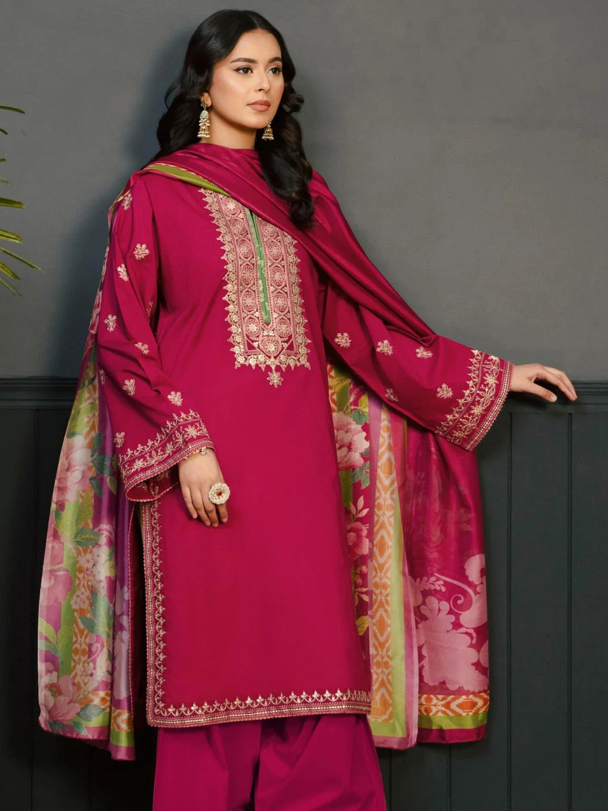 3 PC DHANAK EMBROIDERED