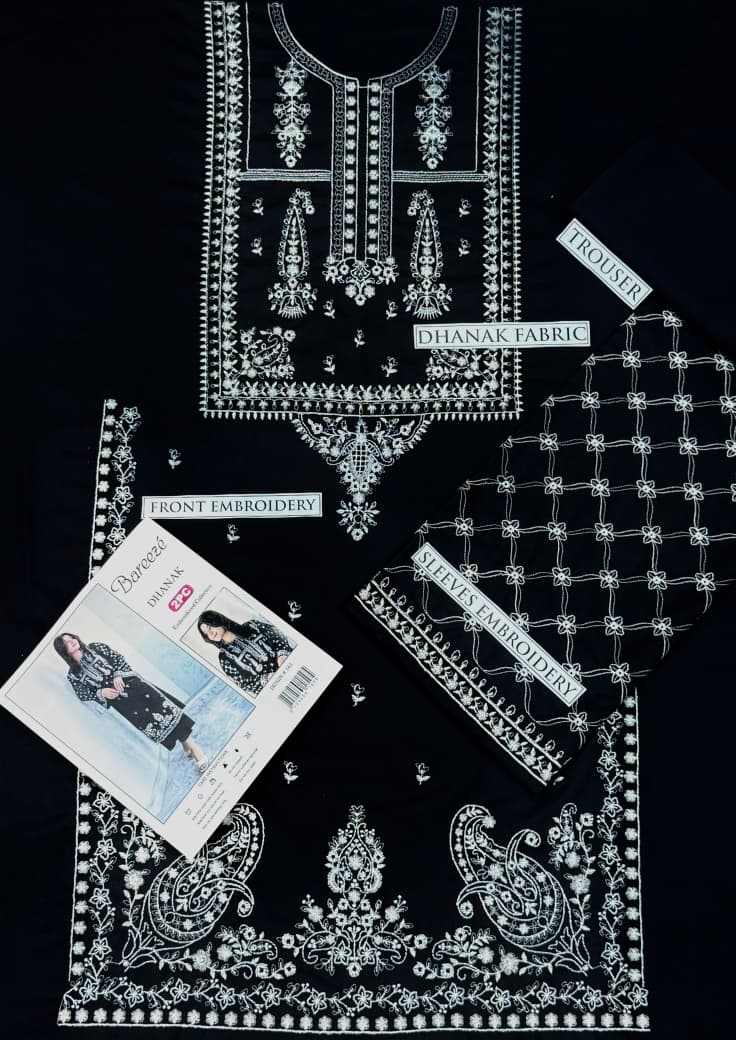 2PC DHANAK EMBROIDERED