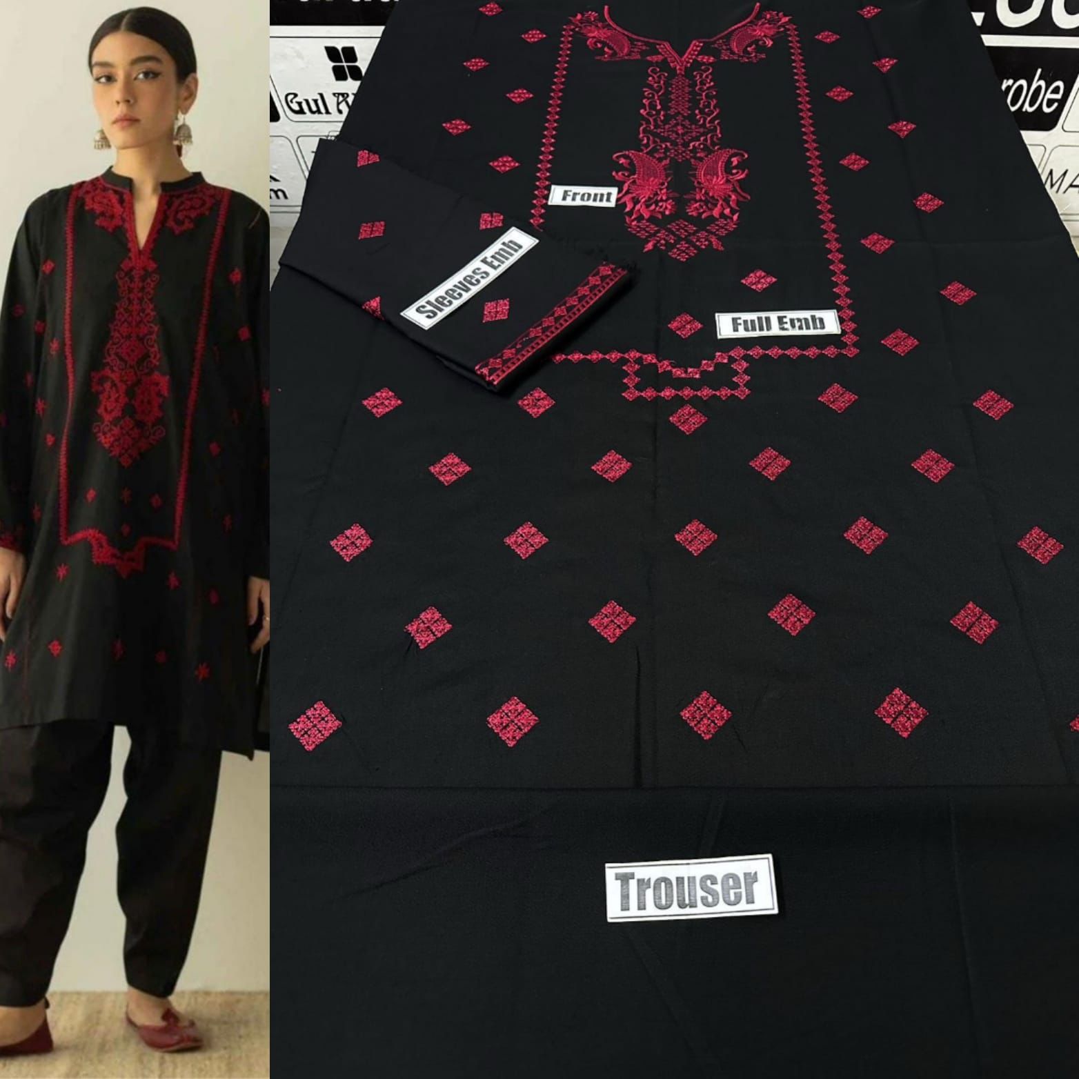 2 PC DHANAK LAWN EMBROIDERED