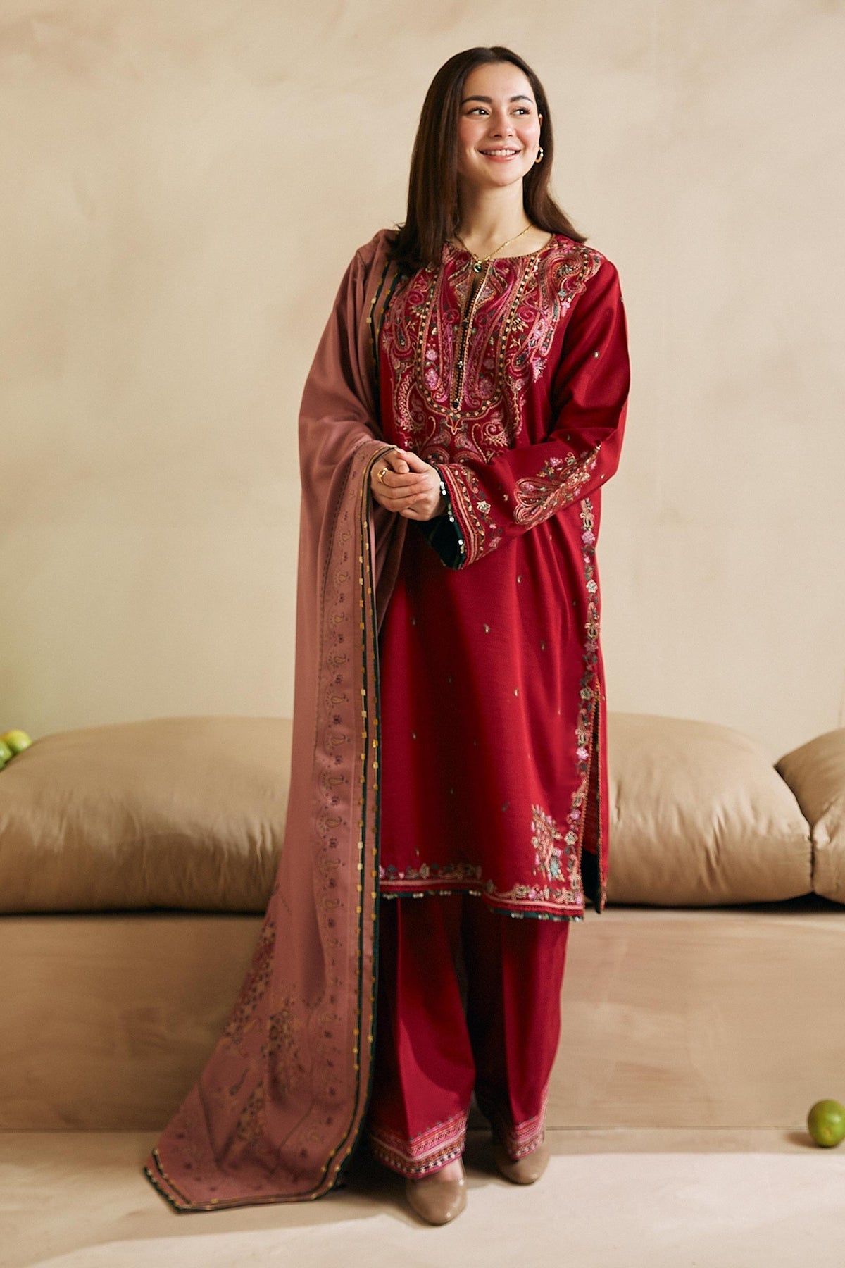 3 PC DHANAK EMBROIDERED