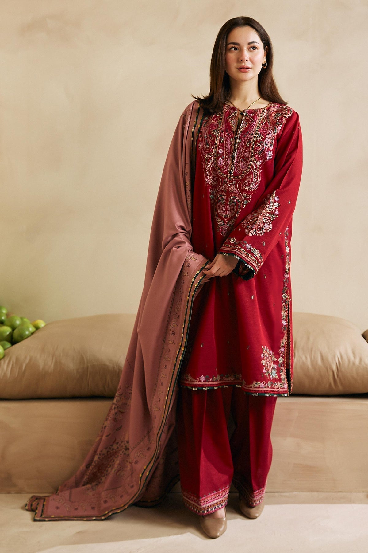 3 PC DHANAK EMBROIDERED