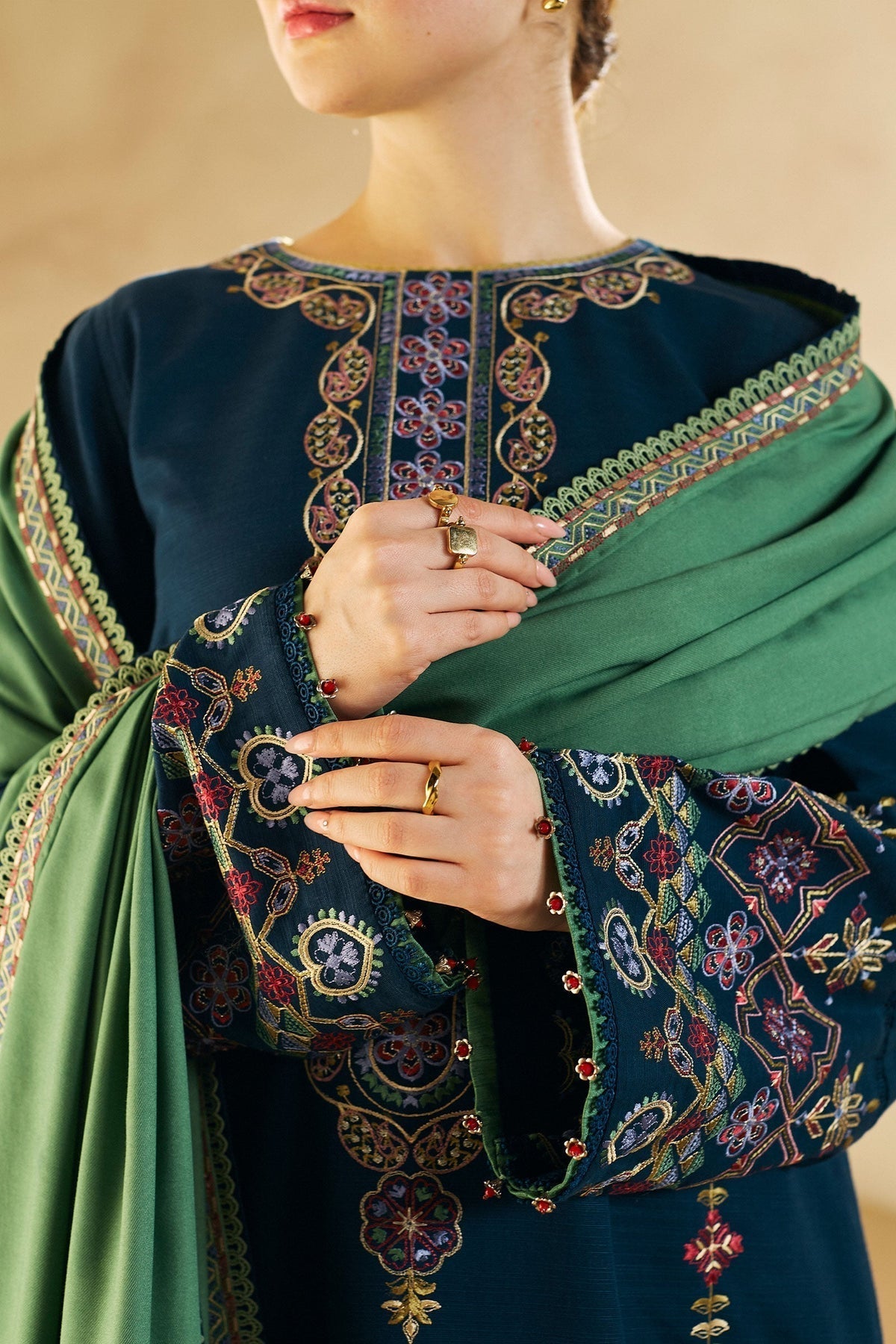 3 PC DHANAK EMBROIDERED