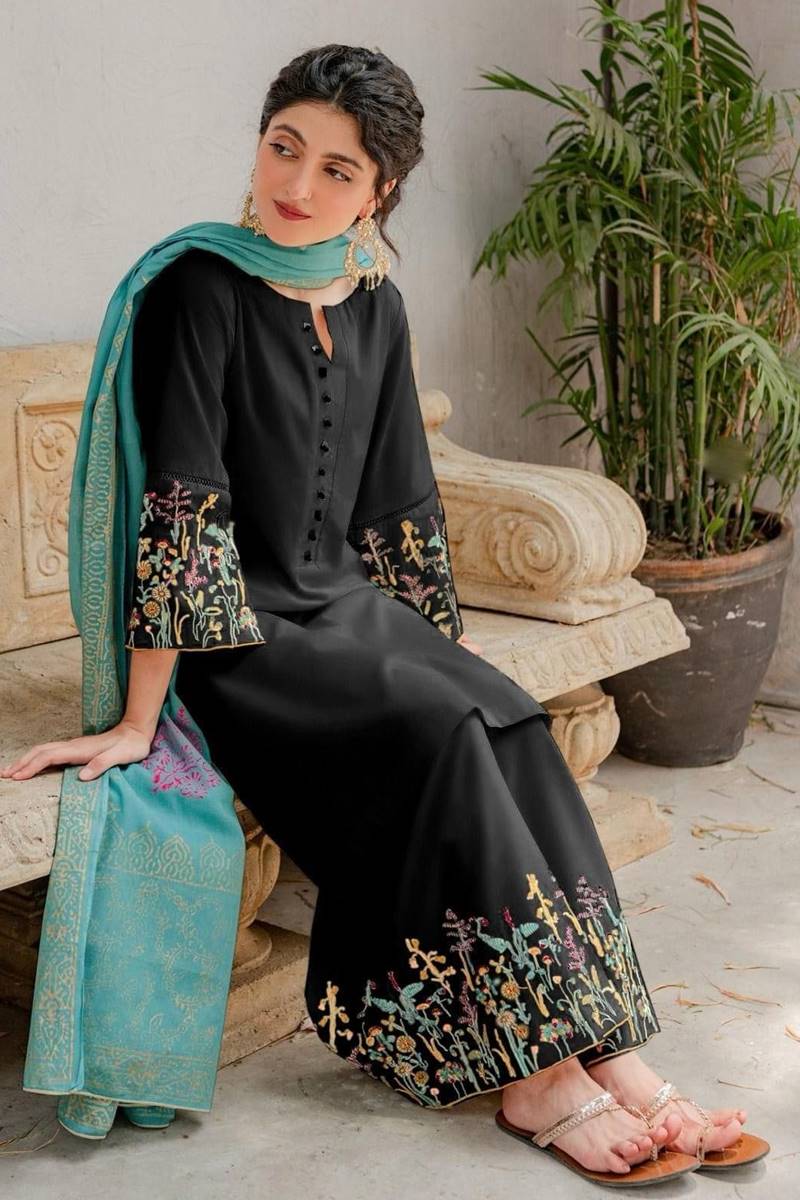 3 PC DHANAK EMBROIDERED