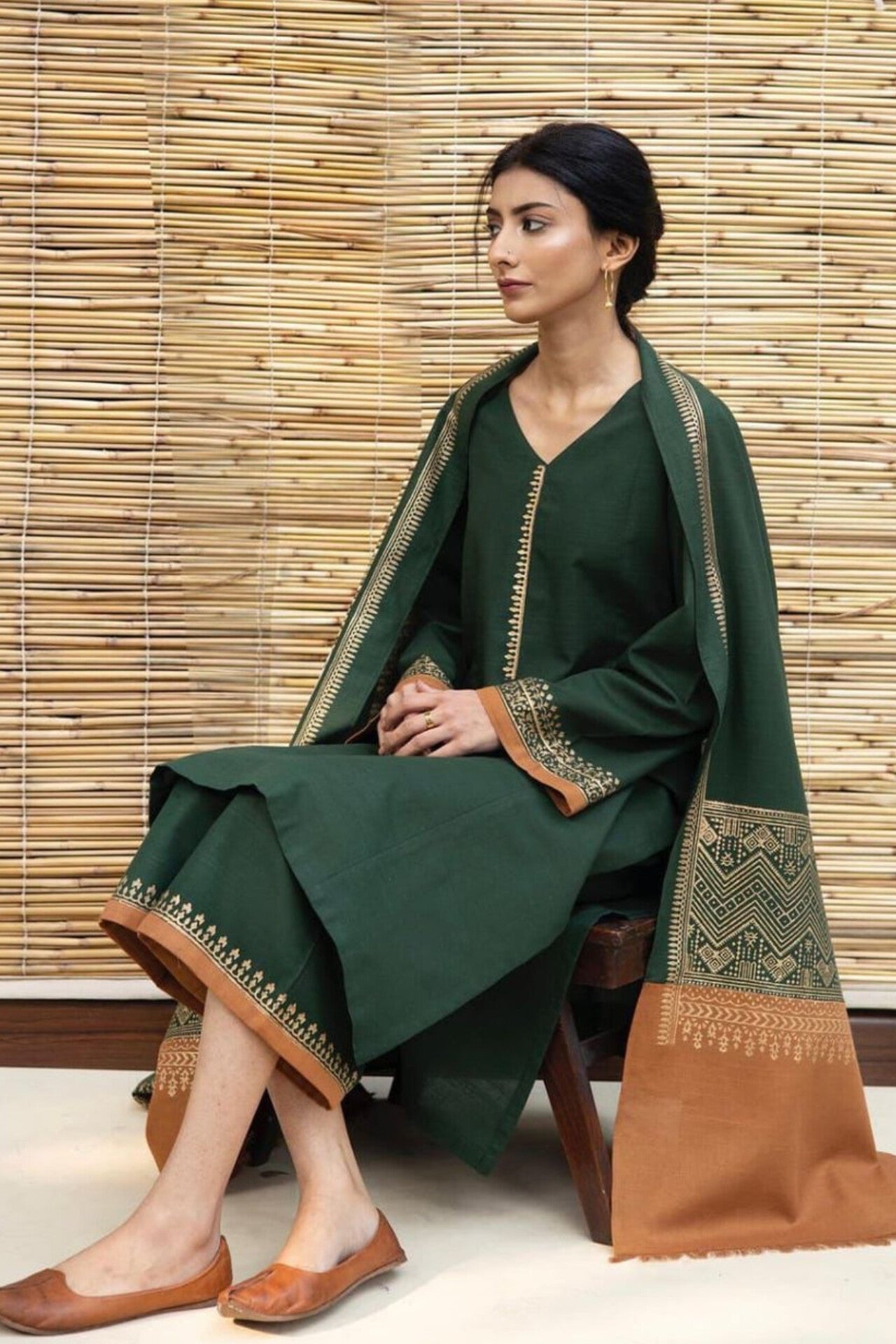 3 PC DHANAK EMBROIDERED