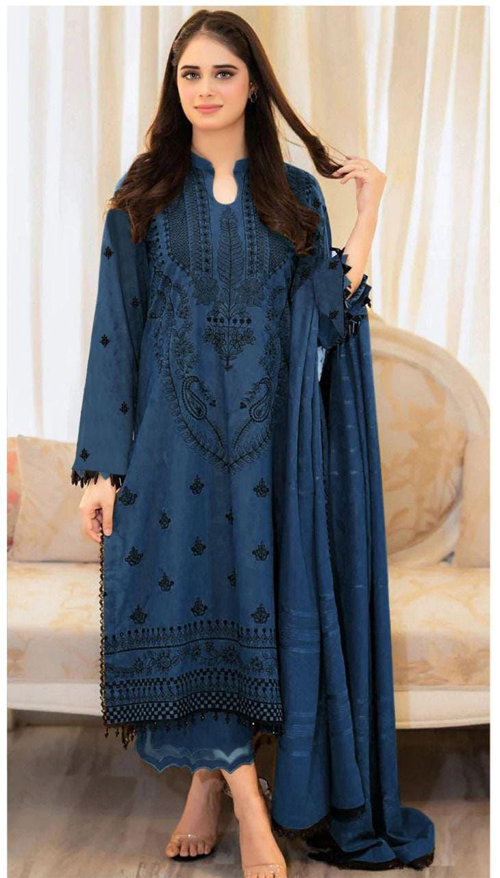 3 PC DHANAK EMBROIDERED