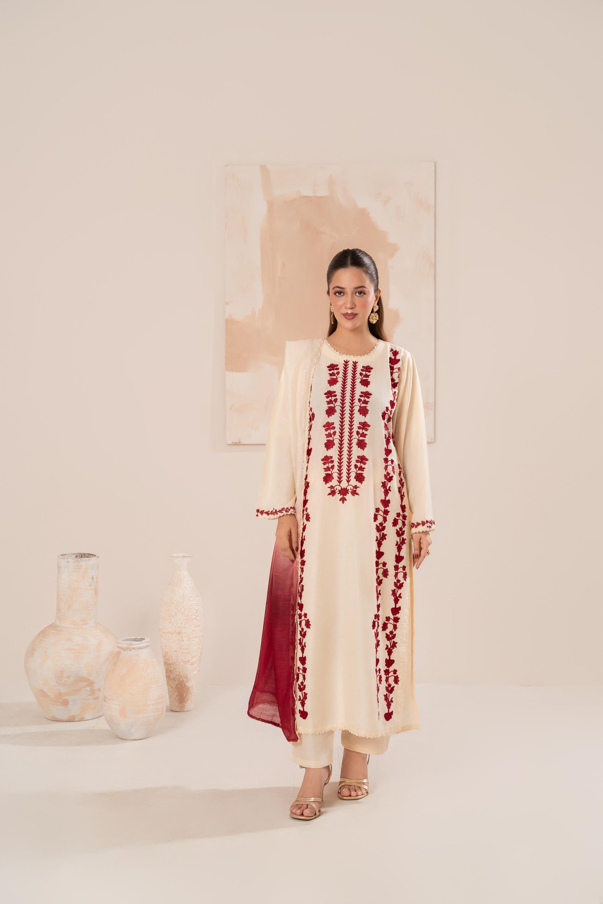 3 PC DHANAK EMBROIDERED